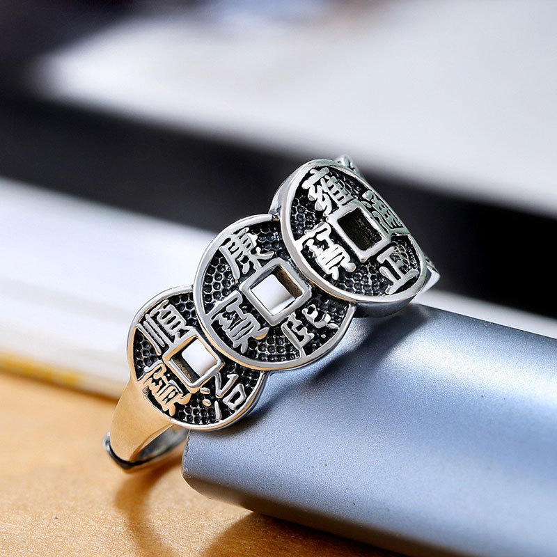 %E3%80%90Top%20Picks%E3%80%91Vintage%20Coin%20Five%20Emperors%20Money%20Ring%20Men's%20and%20Women's%20Fashionable%20Personalized%20Ethnic%20Style%20National%20Fashionable%20Index%20Finger%20Silver%20Plated%20Opening%20Ring%20Bracelet%20-%20Image%202