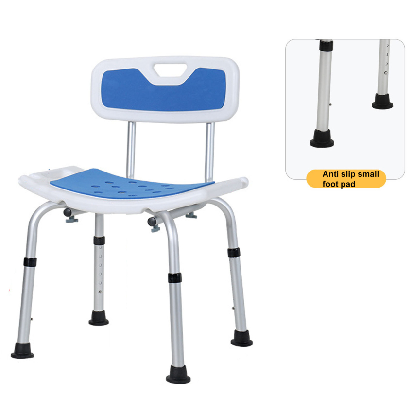 Bath Chair with Arms Large Bariatric Stool with Reinforced Crossing Bar