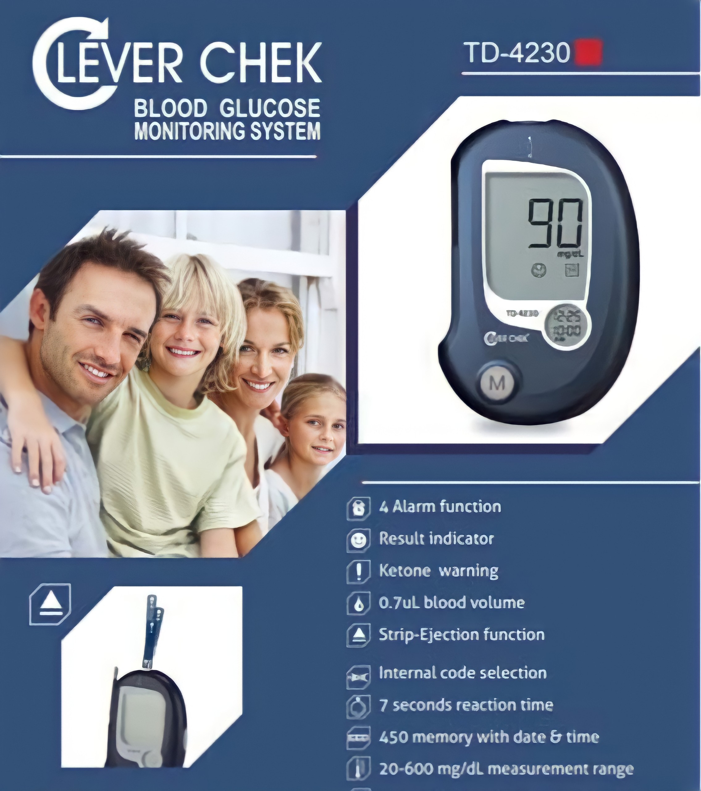 Que thử đường huyết Clever chek