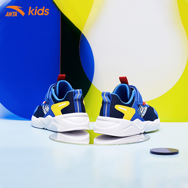Giày thể thao bé trai Anta Kids quai dán tiện lợi, upper mặt lưới thoáng khí W332139958