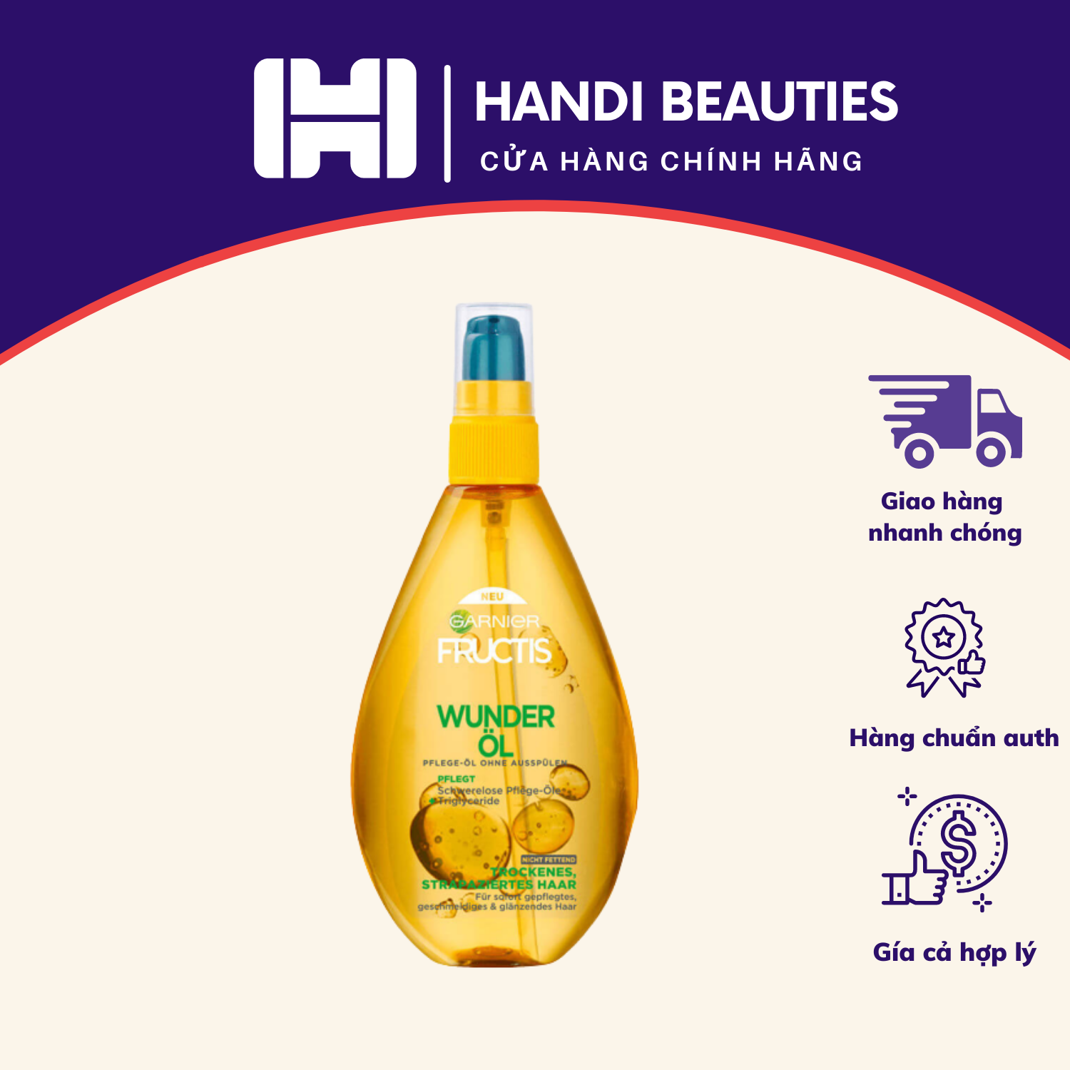 Dầu dưỡng tóc Garnier Argan Botanic Therapy Ultra Doux