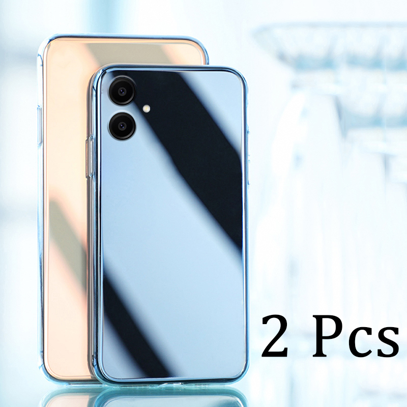 2 Pieces Phone case For Samsung Galaxy A07 Back cover Soft Transparent Anti-oxidation Clear Silicone Cover For Galaxy A07 Cover cases.