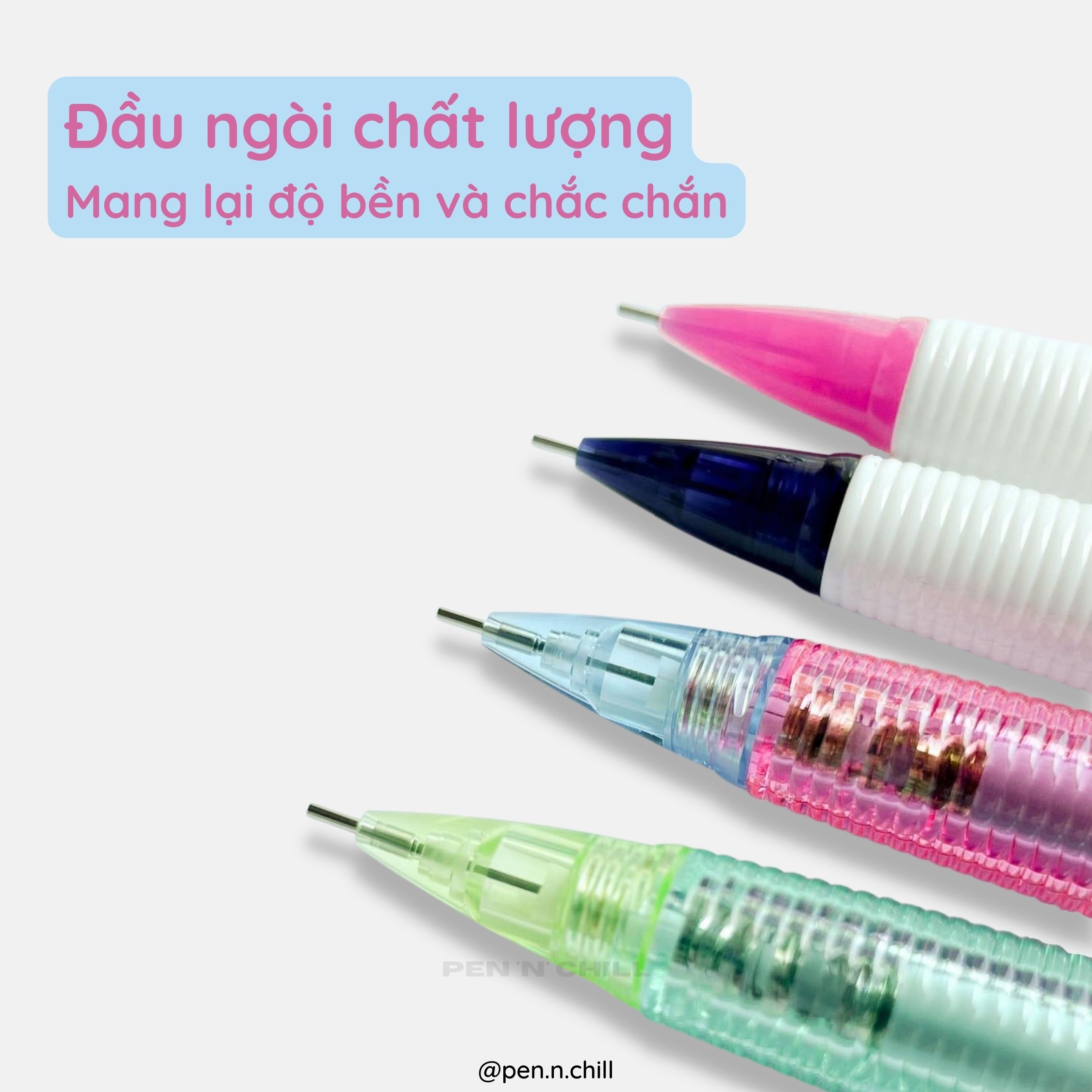 Bút chì bấm cạnh Pentel Techniclick phiên bản mới cỡ ngòi 0.5mm