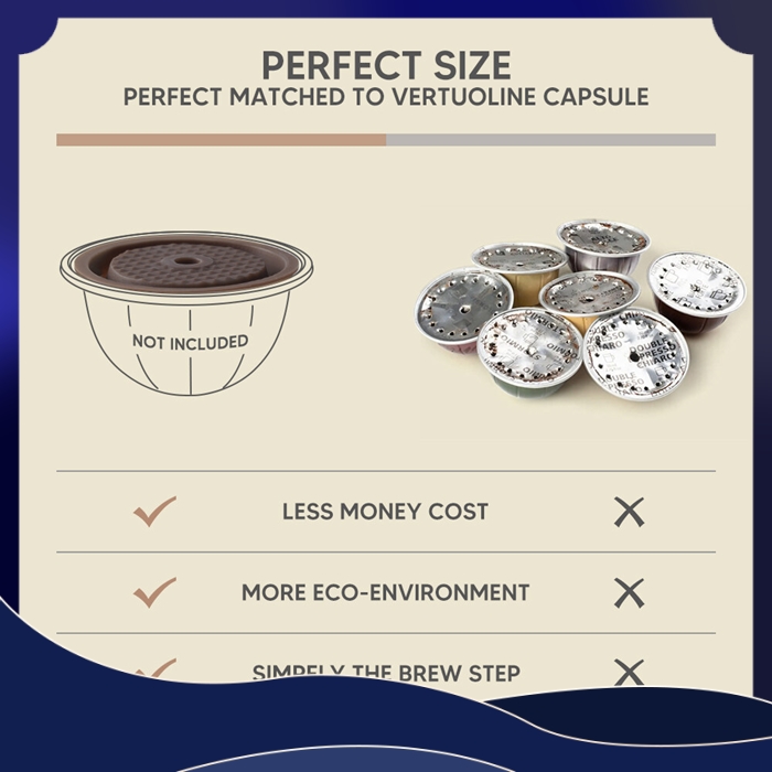 Viên nén cà phê có thể tái sử dụng đồ lọc có nắp cho Nespresso vertuo tiếp theo