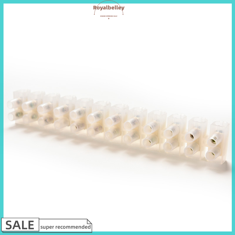 【ROYALBELLEY】 Electrical Wire Connection 12Position Barrier Terminal Strip Block 3 6 15 30 60A