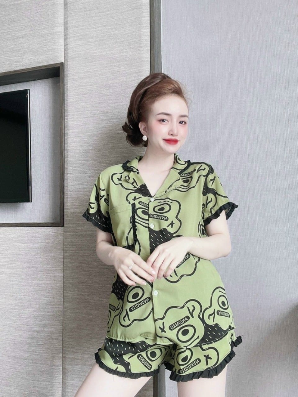 [HCM]Set Bộ Lụa Mango Đùi , Xinh Yêu Hàng Cao Cấp ( dưới 58kg) - Mẫu mặc sp thật