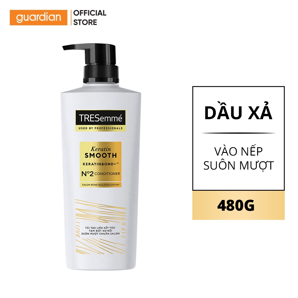 Dầu xả tresemmé keratin smooth vào nếp suôn mượt 480g