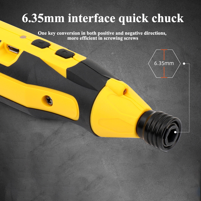 Electric screwdriver USB rechargeable household wireless forward and reverse small electric screwdriver set