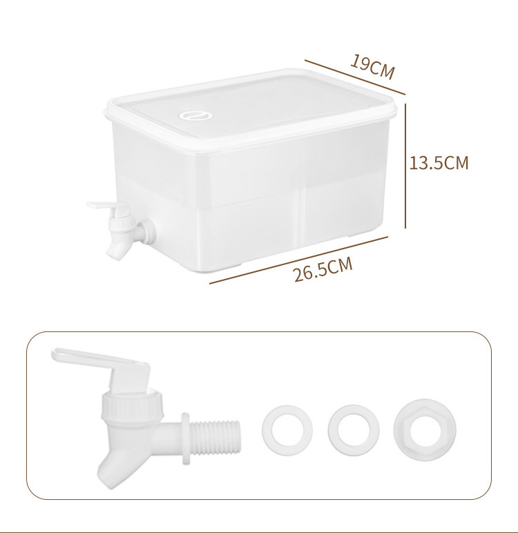 5L large capacity cold kettle Tap cold kettle water tank Thickened plastic material Cold bucket With faucet Household juice bucket