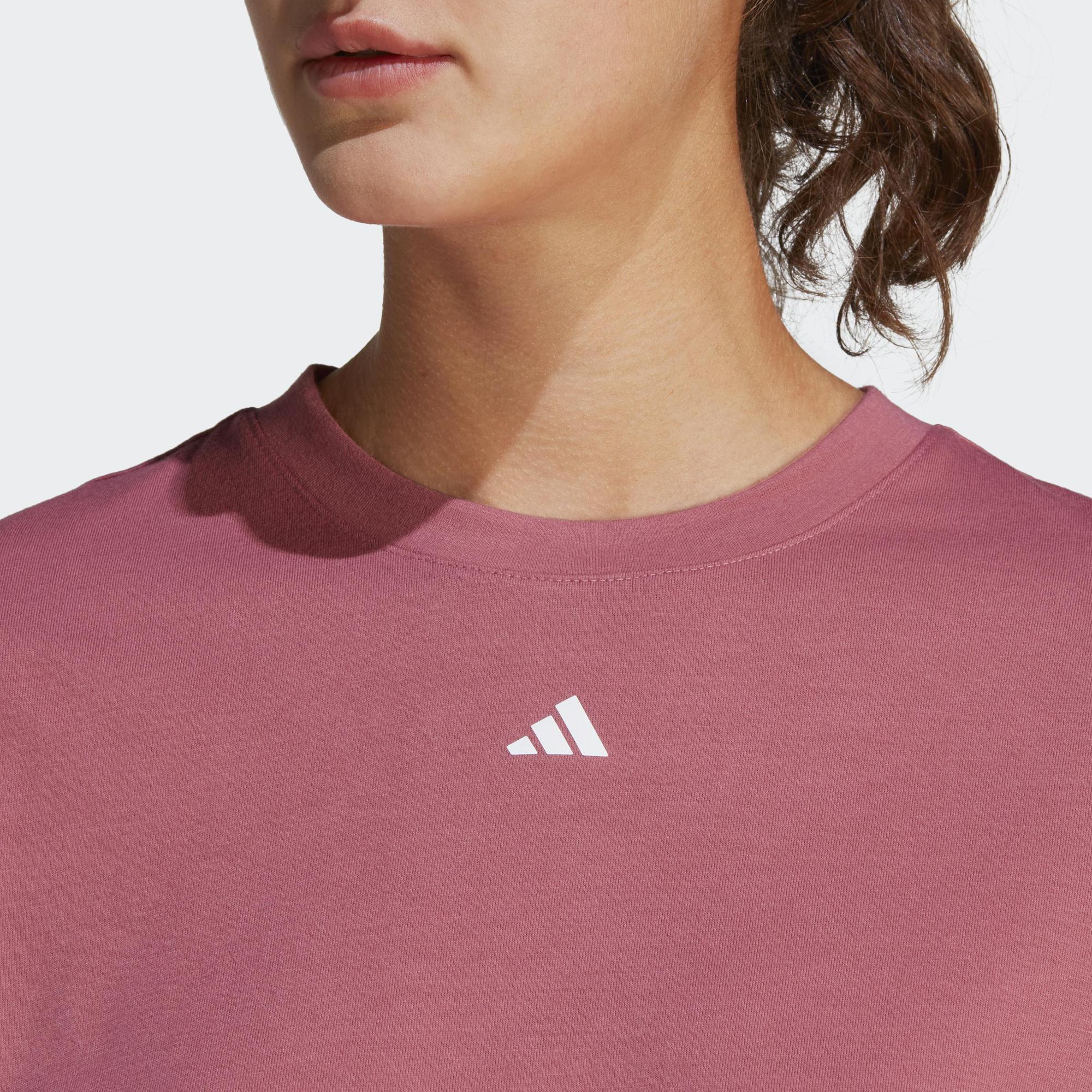 adidas Tập luyện Áo Thun Studio Nữ Hồng IB8563