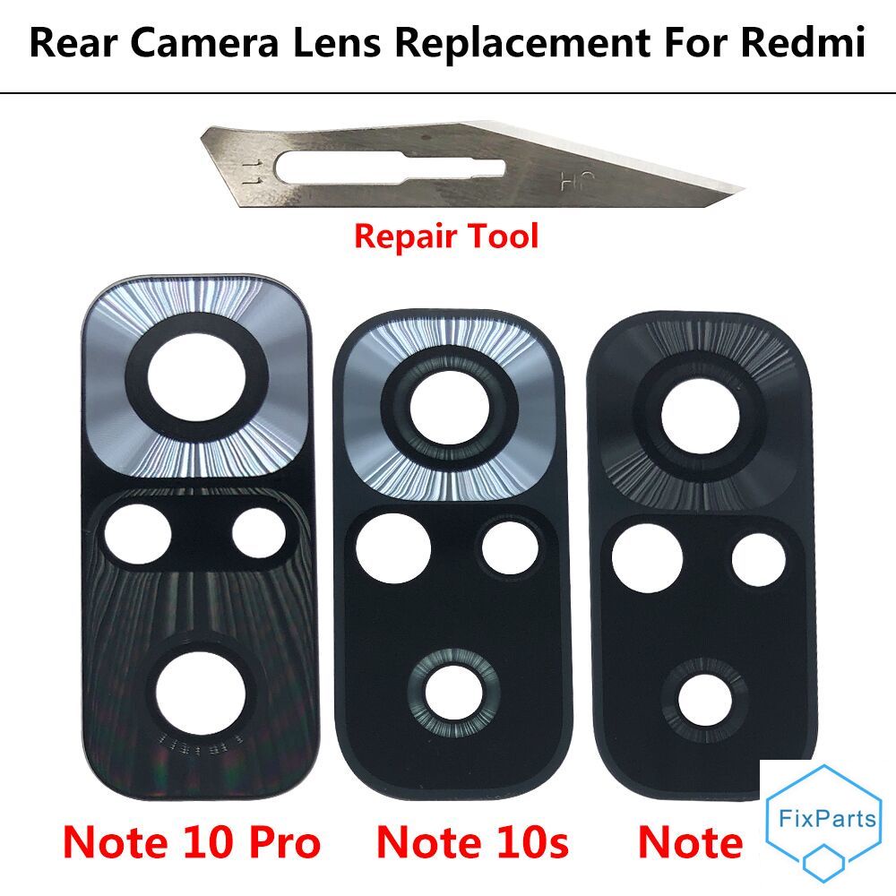 Rear Back Camera Glass Lens For Xiaomi Redmi Note 10 / Note 10s / Note 10 Pro / Note 10 5G With Adhesive Sticker. 