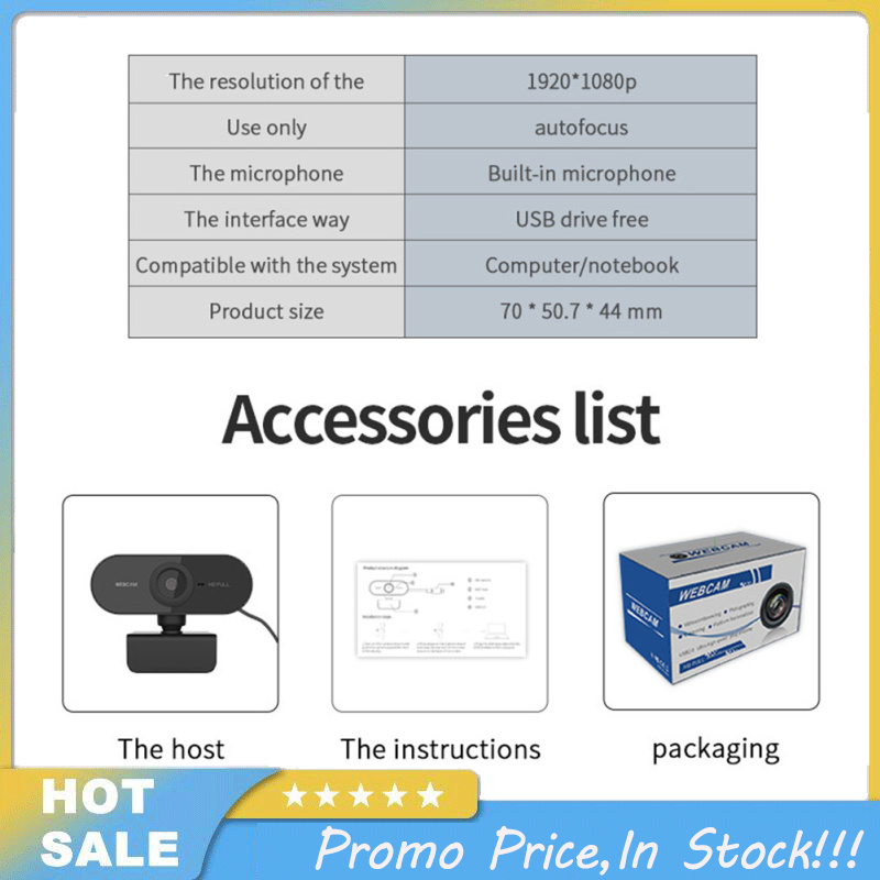 1080p Full Hd Webcam Built-in Microphone Usb Plug Web Cam Compatible For Mac Laptop Youtube Xbox Skype Pc Computer
