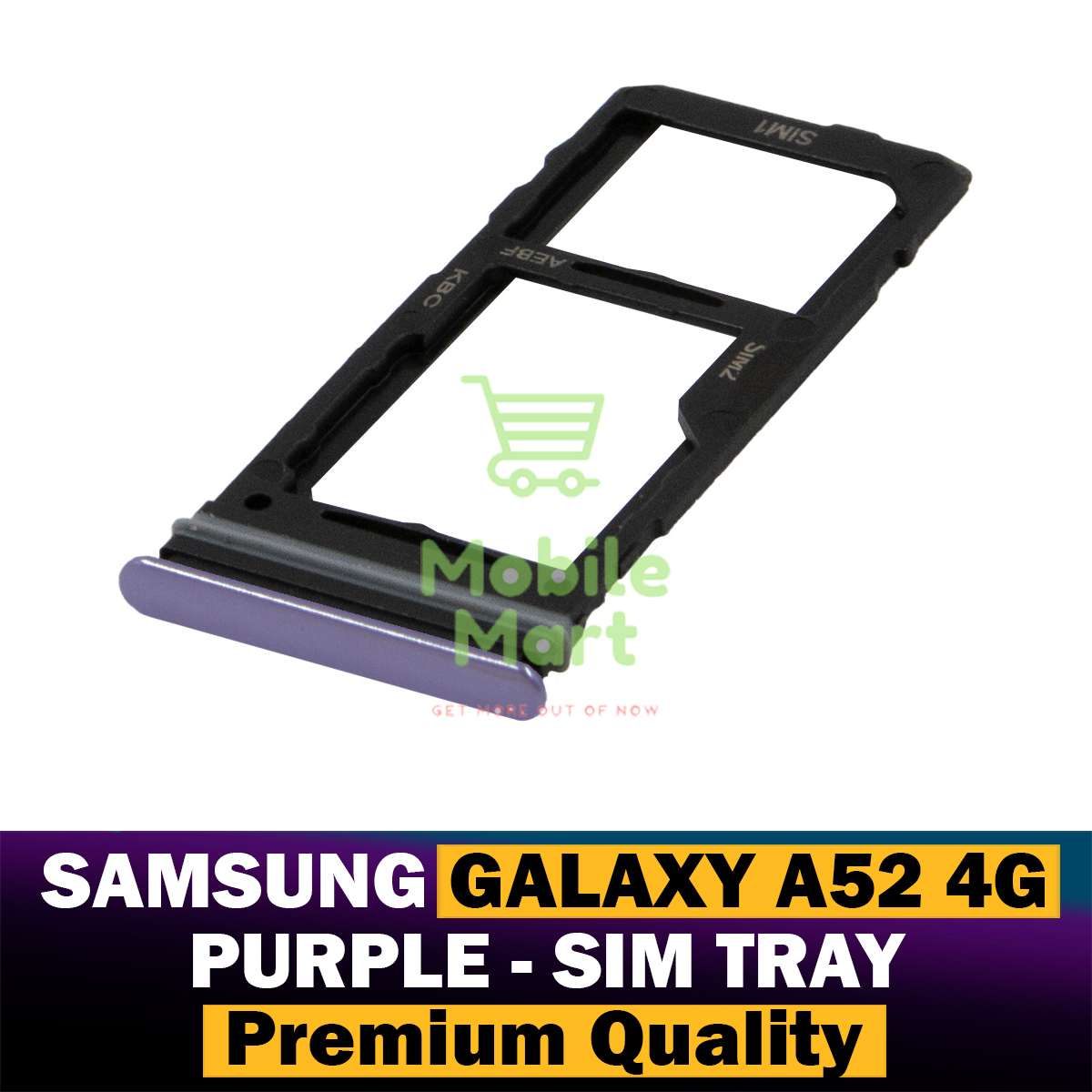 Samsung Galaxy A52 4G SIM Tray Sim Jacket Sim Slot Sim Door For Samsung Galaxy A52 4G - Purple