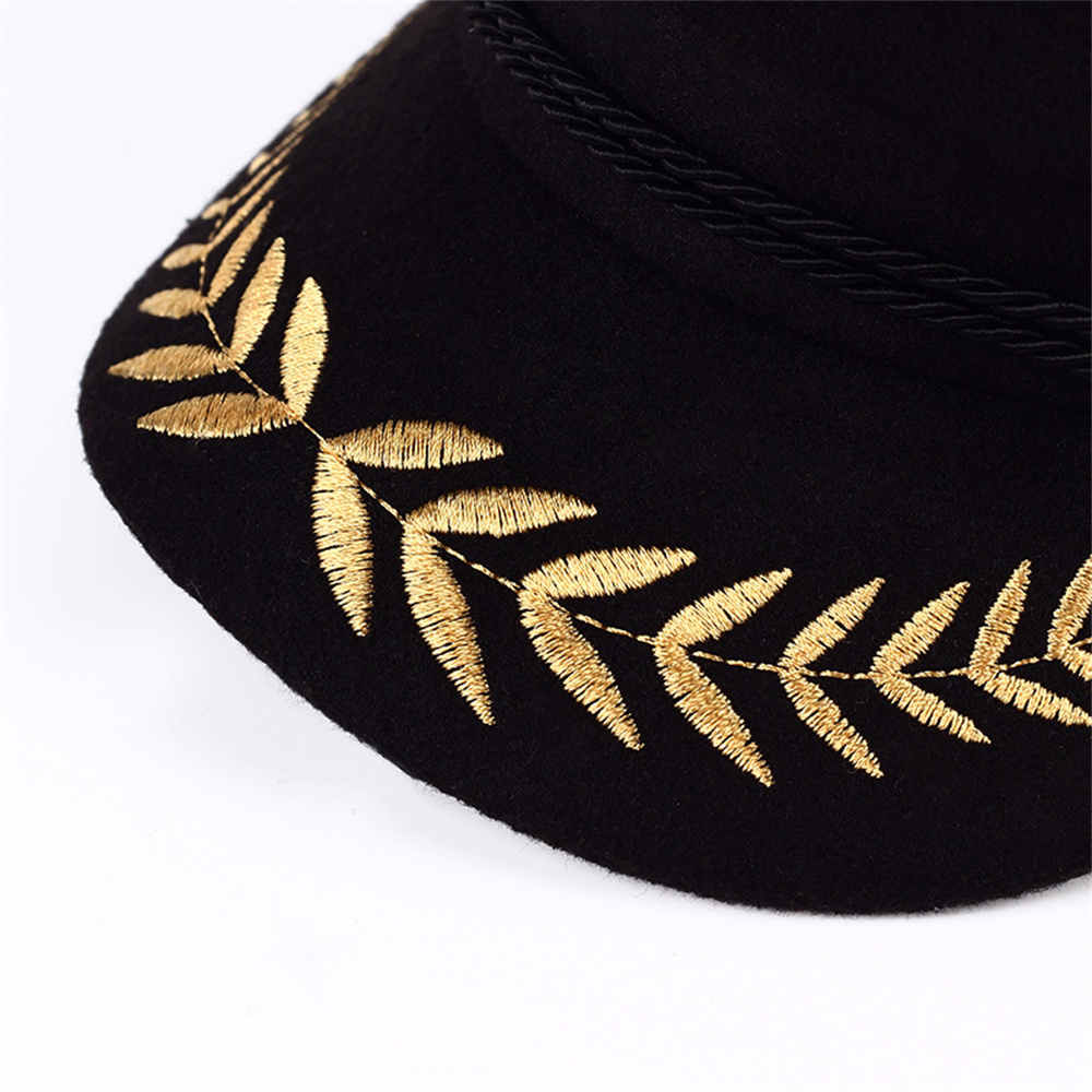 Beret Flat Cap Navy Cap Duck Tongue Cap Embroidered Hat