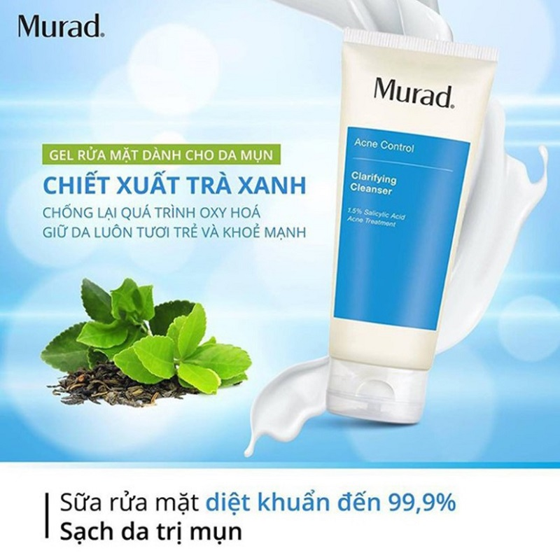 Sữa rửa mặt cho da dầu mụn Murad Clarifying Cleanser 148ml
