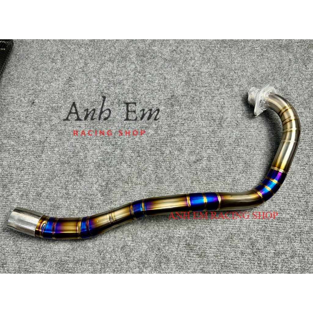 Cổ pô titan thay thế cổ pô zin ex150 loại dài size 32mm tặng khâu nối
