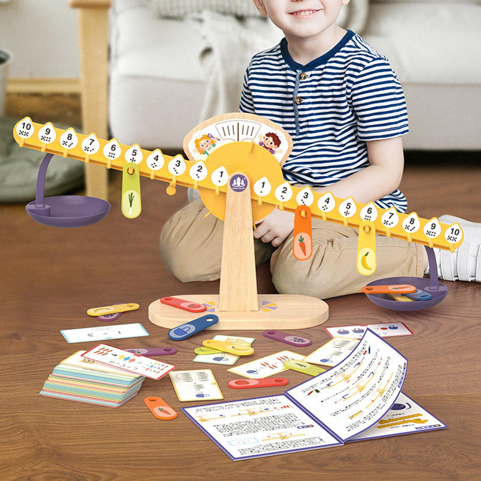 Gamchiano Math Balance Math Learning Game Fine Motor Skill Fun Interactive Montessori Toy Mathematics Manipulative for Teaching Prop