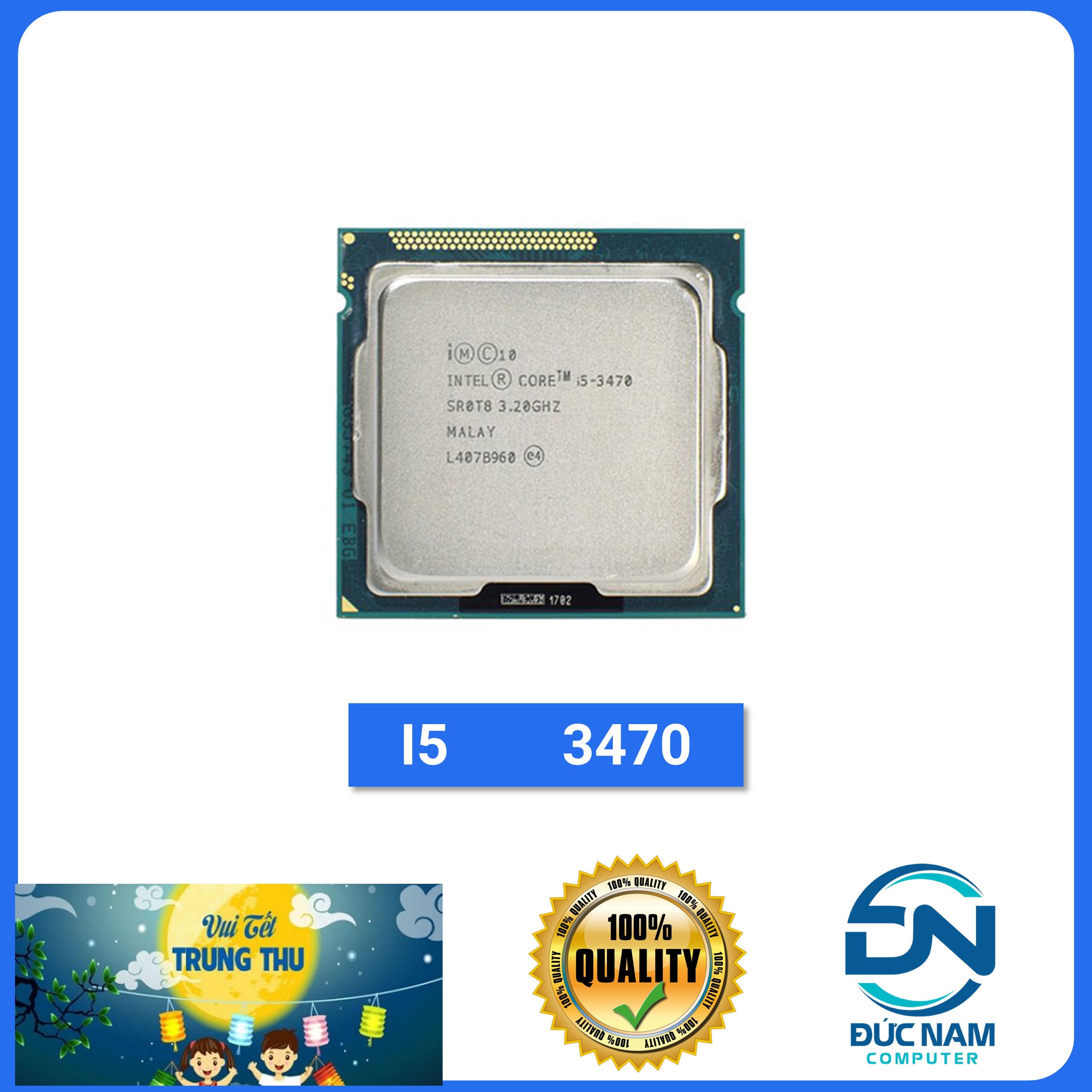 Bộ vi xử lý Intel CPU Intel Core i5 3470 (3.60GHz, 6M, 4 Cores 4 Threads)  Socket: LGA 1155 -  HÀNG NHẬP KHẨU.