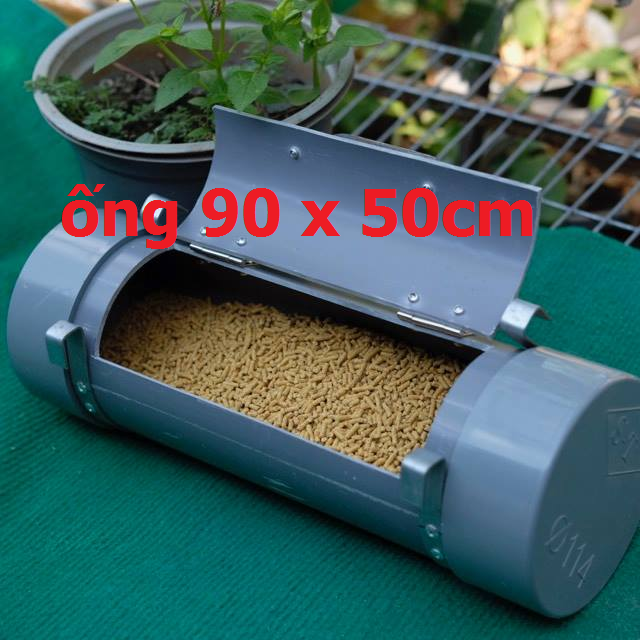 MÁNG ĐỰNG THỨC ĂN THÔNG MINH CHO GÀ ( ỐNG 90 DÀY 3 LI X 50CM )