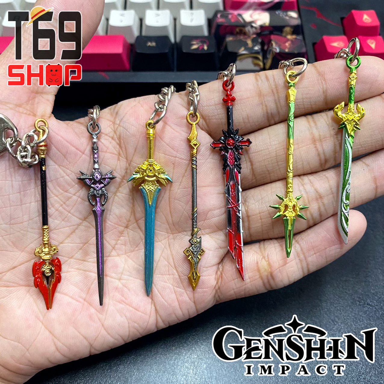 [17 mẫu] Móc khóa trang bị mini game Genshin Impact [T69 shop]
