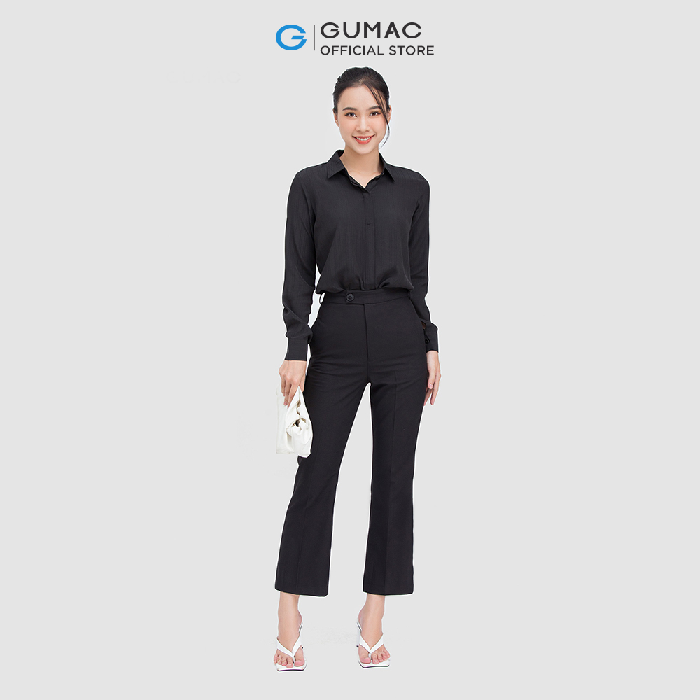 [15 - 17.5 | TẶNG QUÀ đơn từ 499K] Áo sơ mi nữ GUMAC AC05003 giấu nút
