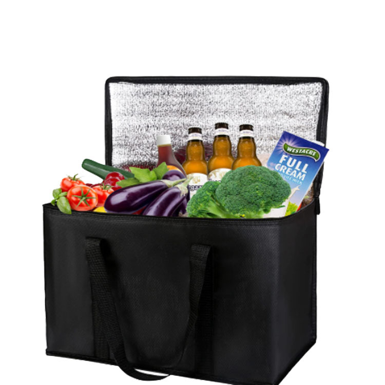 Large capacity non woven insulated bag Portable picnic bento insulated bag