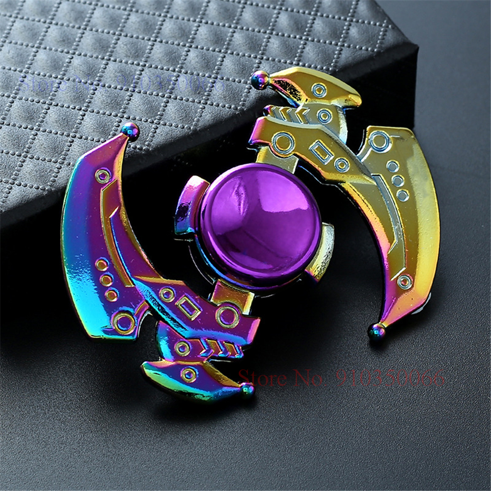 【Exclusive Offer】Colorful Metal Toy Fidget Spinner for Adult Children Anti-Anxiety ADHD Relieves Stress Creative Finger Spinner Boy Birthday Gift. 