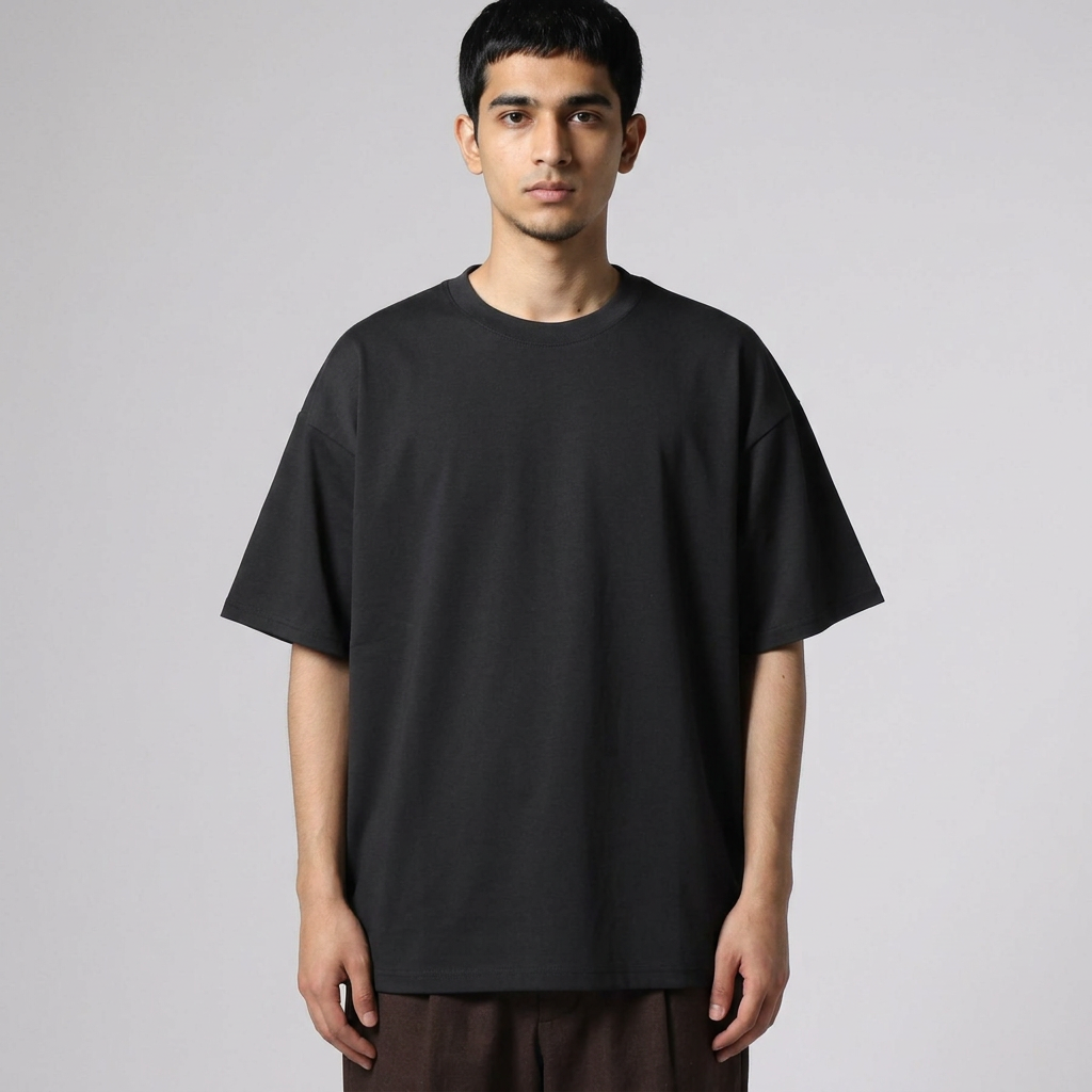 Casually Black drop shoulder for men