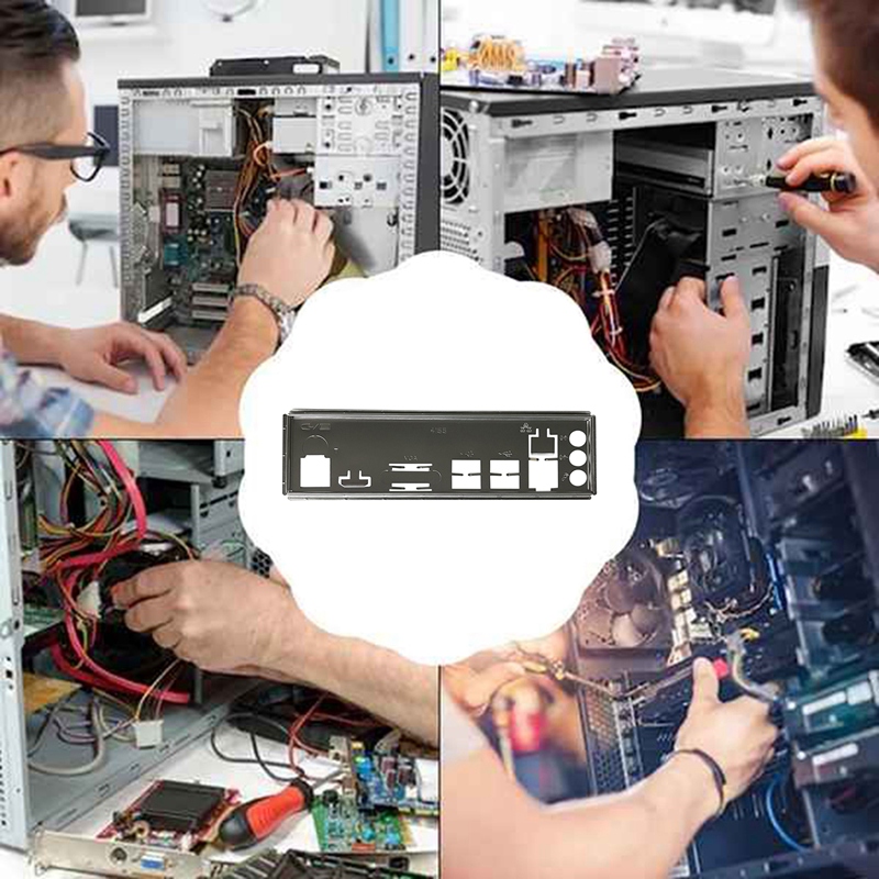 I/O Shield Back Plate for B250C B75 12USB B75 8USB Mining Motherboard IO Baffle Chassis Bracket