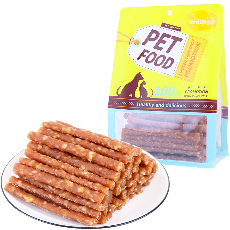 Thanh gặm lạp sườn mix thịt vịt thịt gà dành cho chó 400g