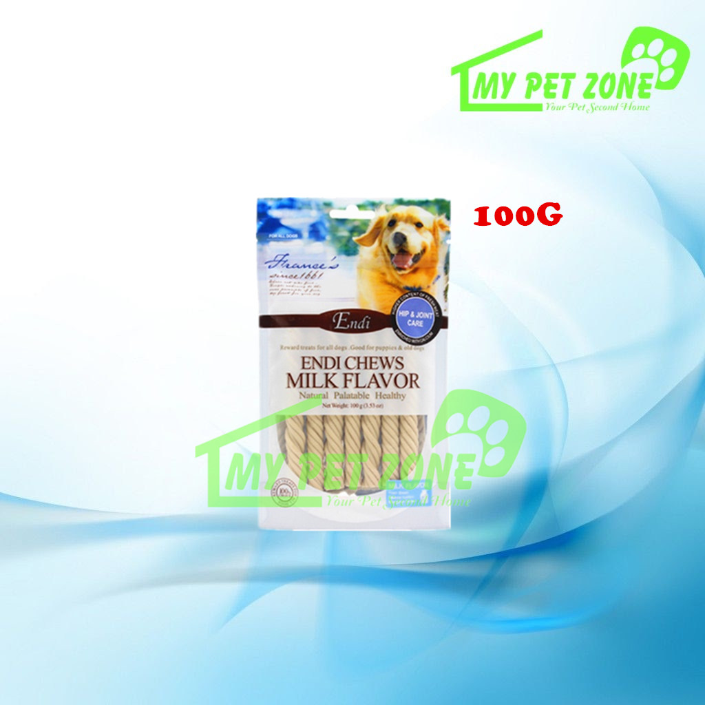 Endi Milky Twist Dental Stick Dog Snack Treats 100G Lazada