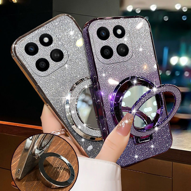 Phone%20cover%20Honor%20X6C%20Back%20case%20with%20Makeup%20Mirror%20Holder%20Stand%20Luxury%20Shiny%20Gradient%20Plating%20Glitter%20Slim%20for%20Honor%20X6C%20Phone%20cases%20-%20Image%2010