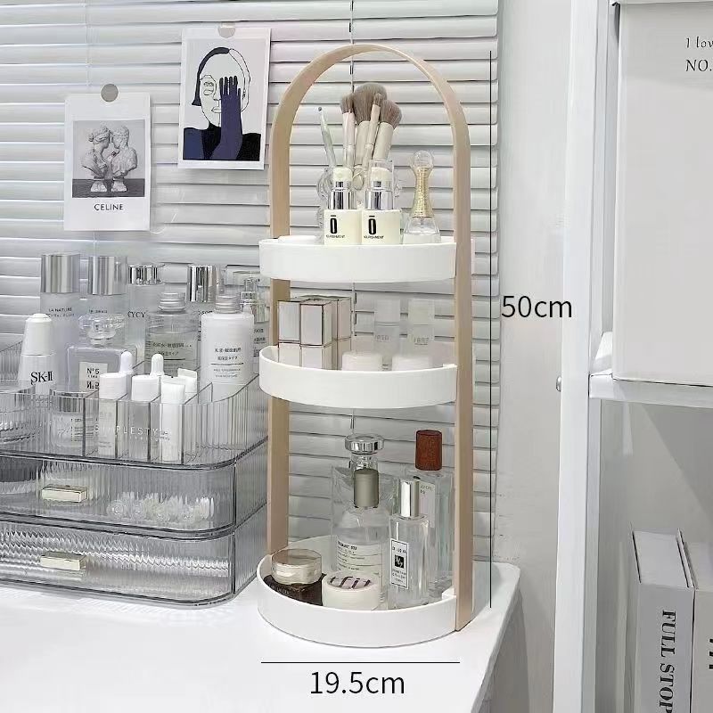 Makeup storage box ins style dresser storage rack ins cosmetics storage multi-functional heightening rack multiple layers Save space