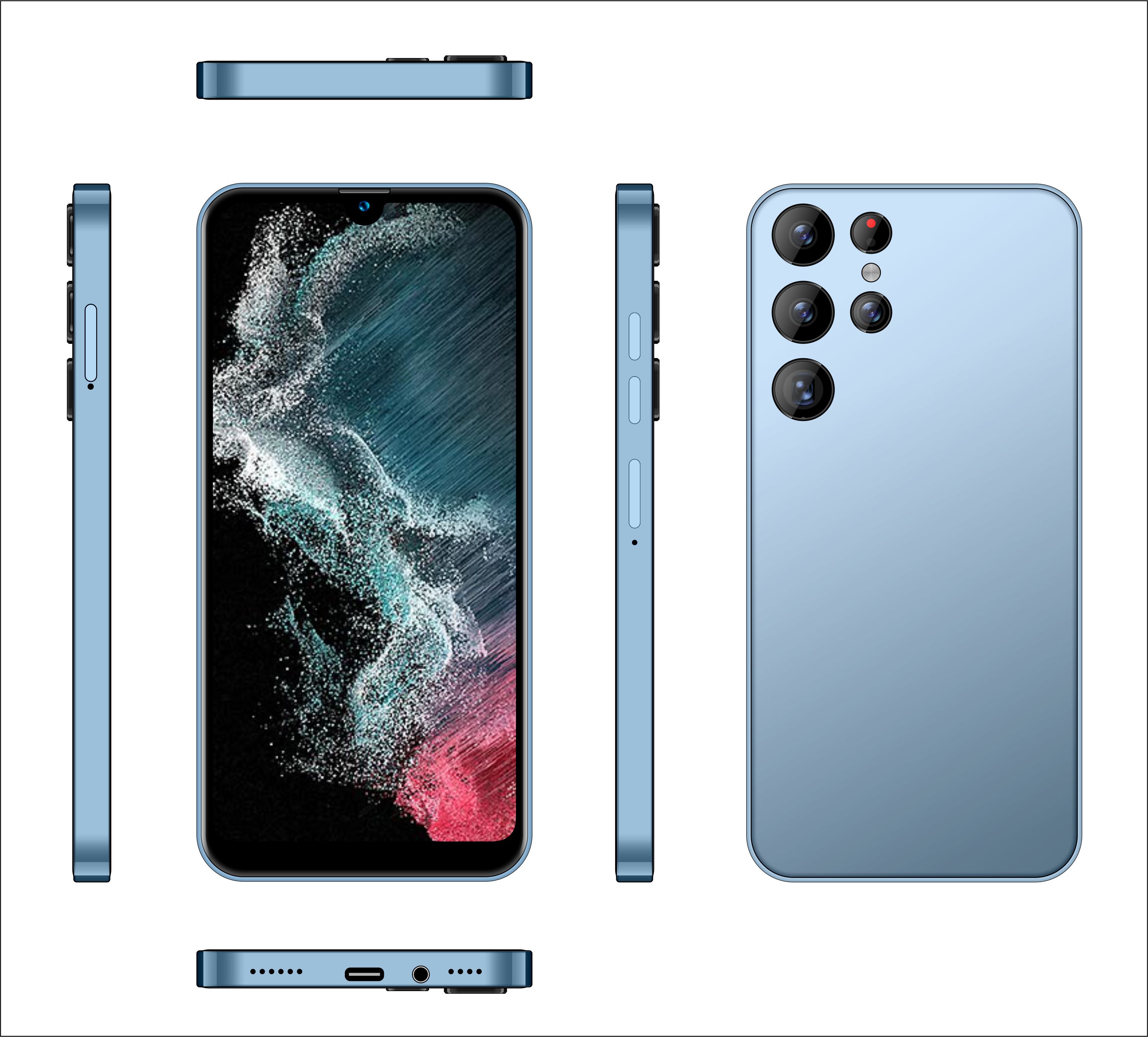 S23 Ultra New 100% Android 6.8inch 2 SIM gaming call smartphone Big Memory ultra genuine mobile phone, PUBG/Lilliputian smooth gaming mobile game low price cod