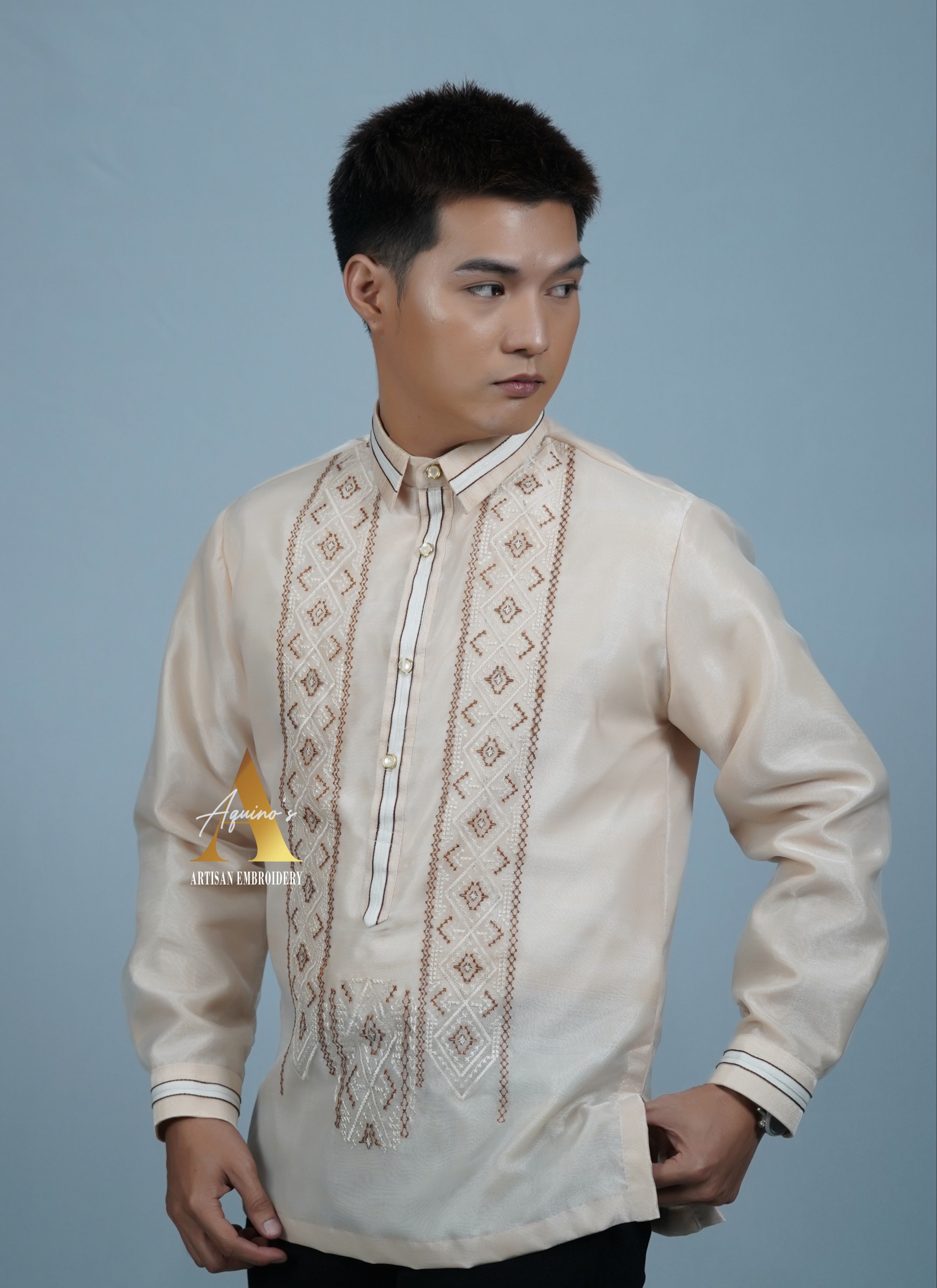 Barong Tagalog for Men | Piña Organza MO322 - Hugo | Aquino's ...