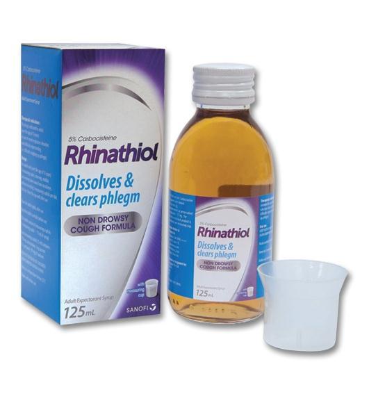 Rhinathiol Adult Cough Syrup 2x125ml (OTC) Twin Pack Effective for