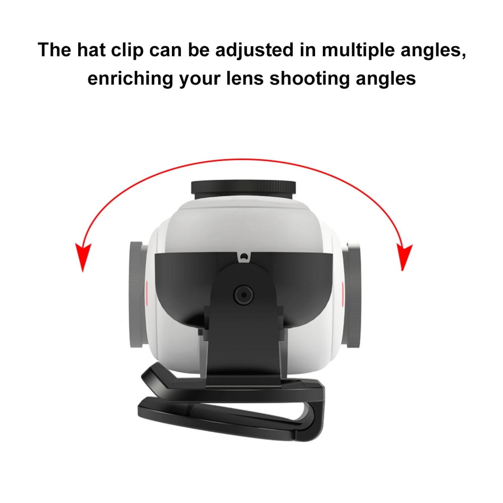 PULUZ PU869 Action Camera Hat Mount Clip Mount Backpack Strap Clip Magnetic Mount for Camera 180°Rotatable Compatible with Insta360 GO3/ GO2