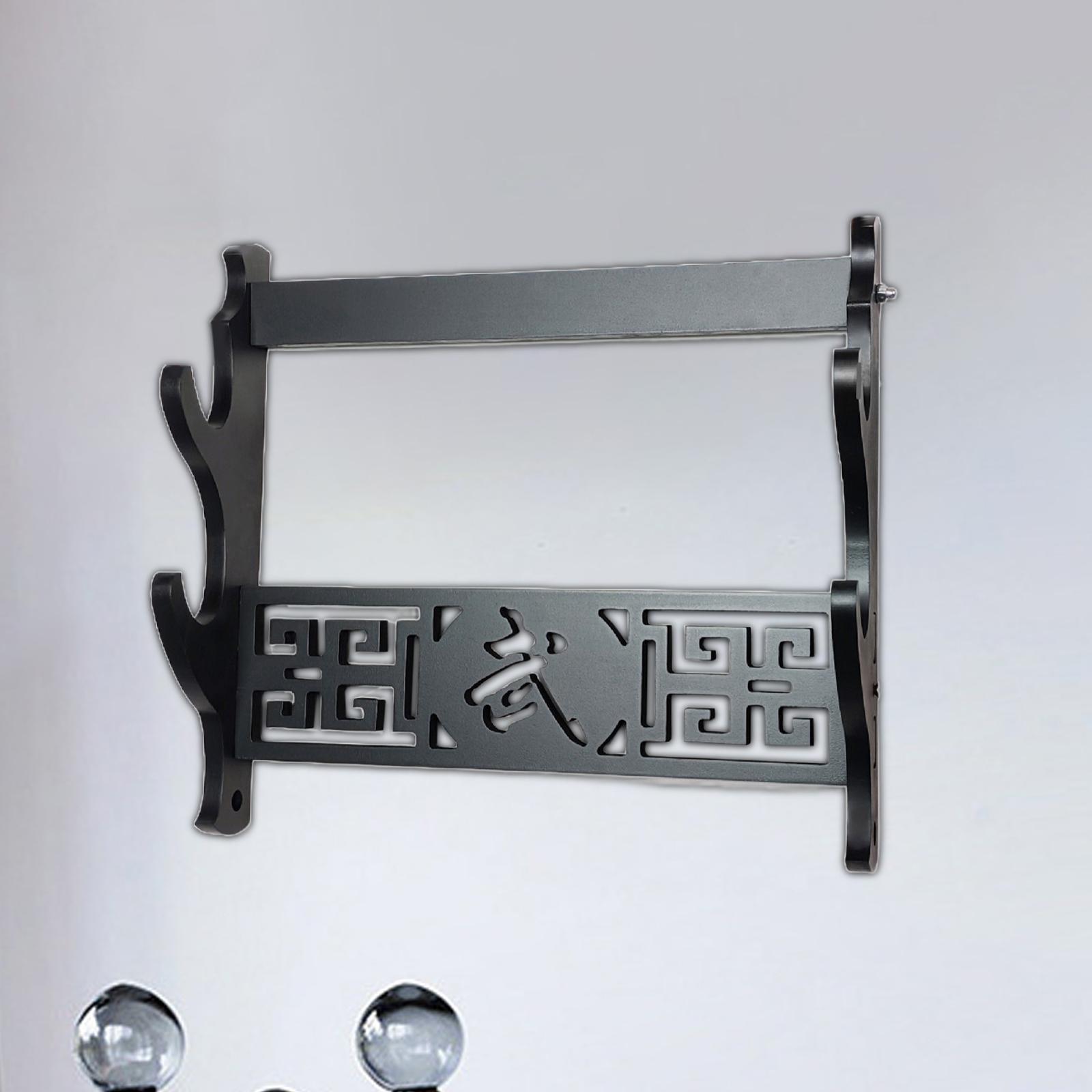 Baoblaze Wall Mounted Sword Hanger Sword Holder for Sturdy Malls Housewarming Gift
