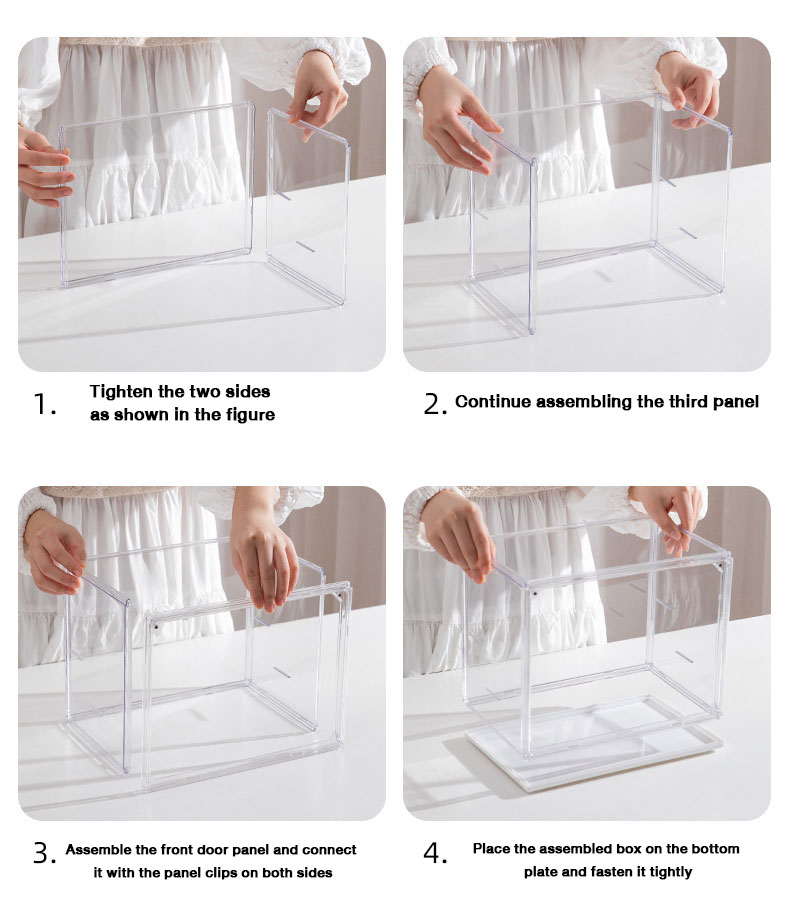 Blind box storage display shelf, desktop transparent dustproof acrylic storage cabinet figure display box