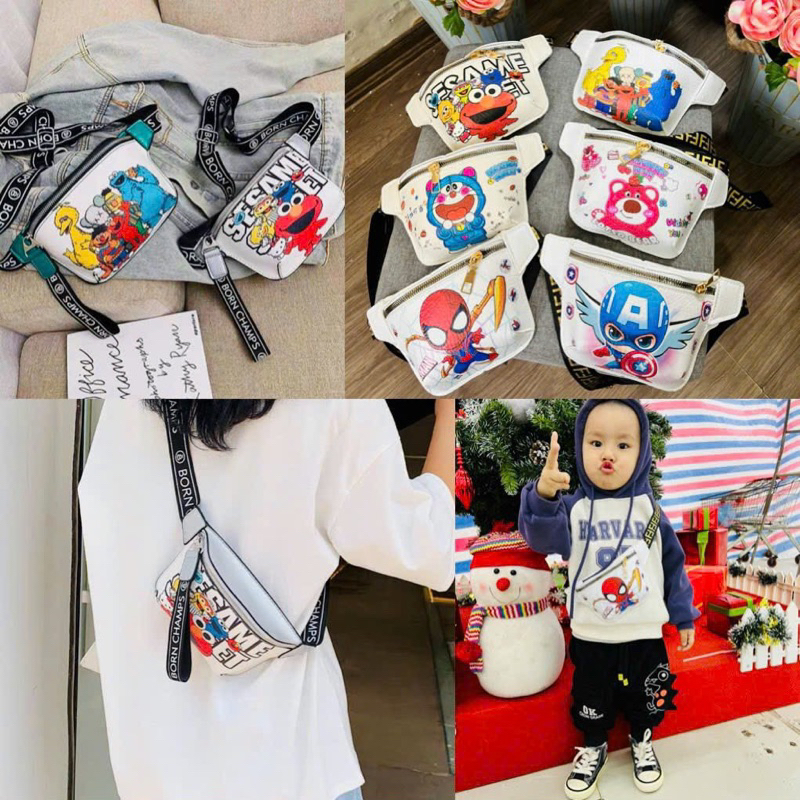 túi bao tử in hình dễ thương cho bé caboxin