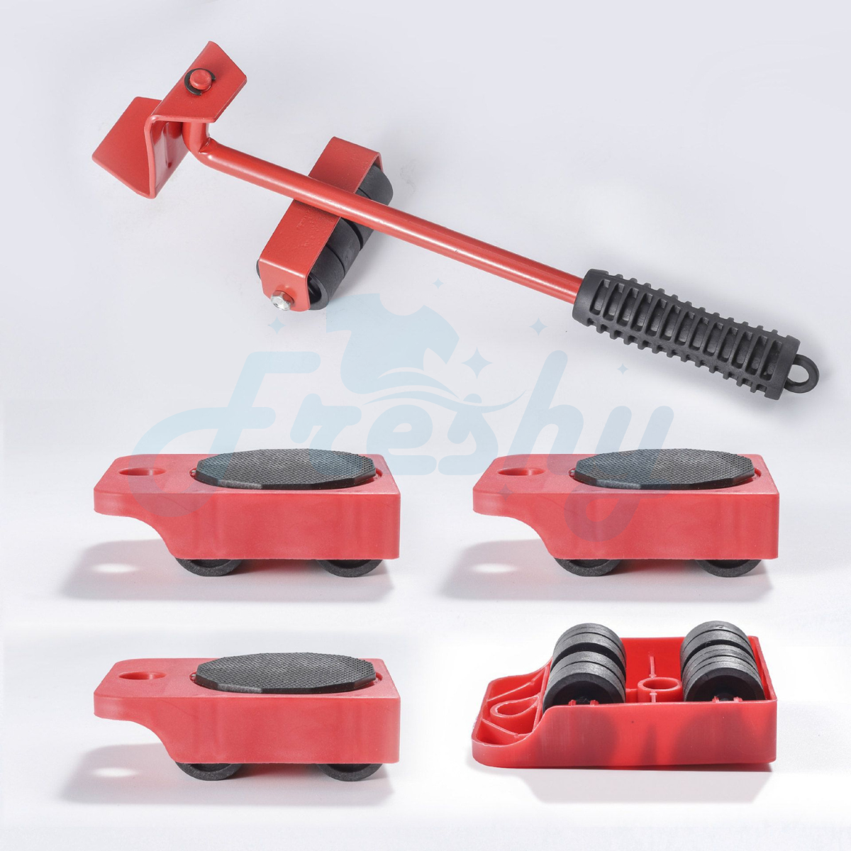 thumbnail image 2 of Heavy Duty Furniture Moving Dolly – 5-Wheel Slider Set For Couches, Pianos, Fridges & More 2 of 7