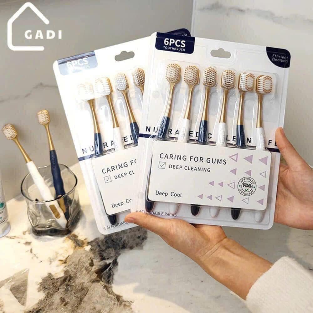 Set 6 bàn chải đánh răng hàng nội địa Trung