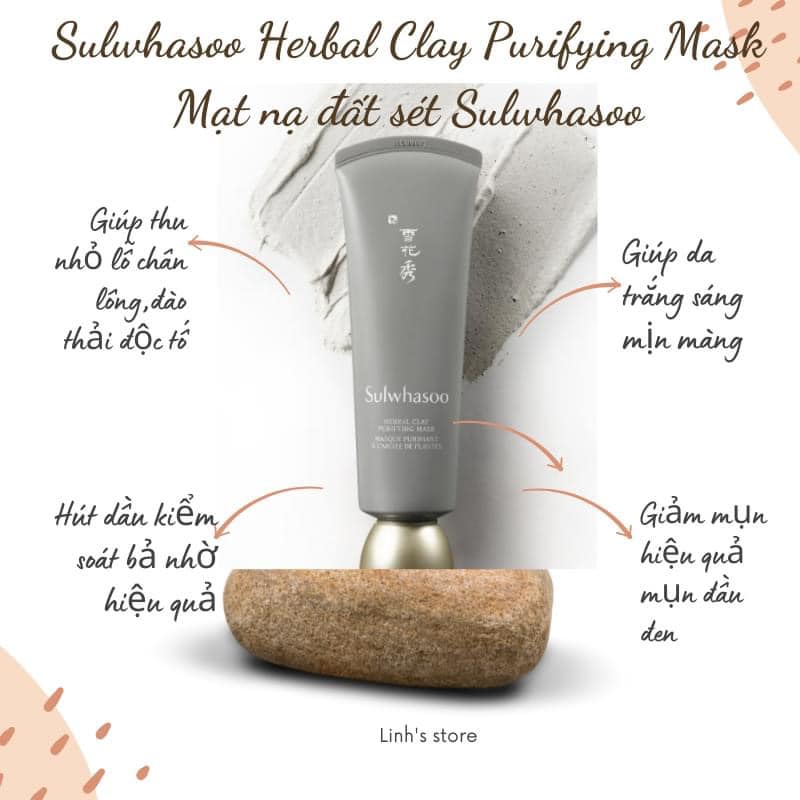 Mặt nạ đất sét Sul.whasoo Herbal Clay Purifying Mask 35ml