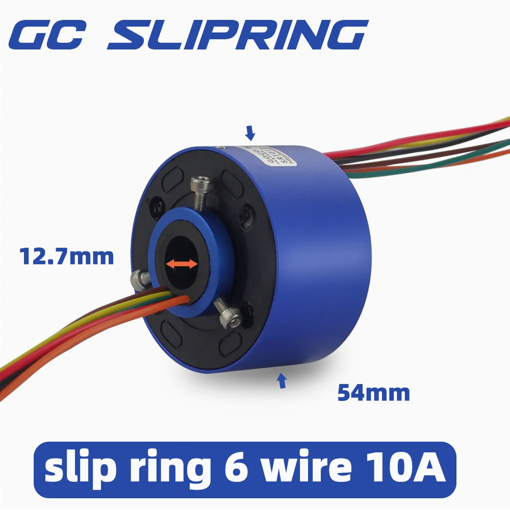 Sản xuất tại Trung Quốc trượt-ringelectric trượt Vòng dẫn điện trượt vòng thông qua lỗ 12.7mm2 cách 10A trượt vòng bàn chải Collector Vòng