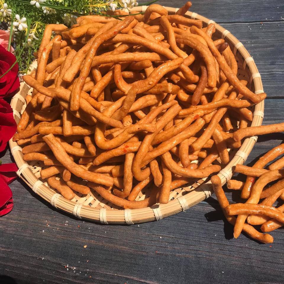 1 Kg Bánh que củi chiên bơ sốt mắm ớt thơm ngon-đồ ăn vặt