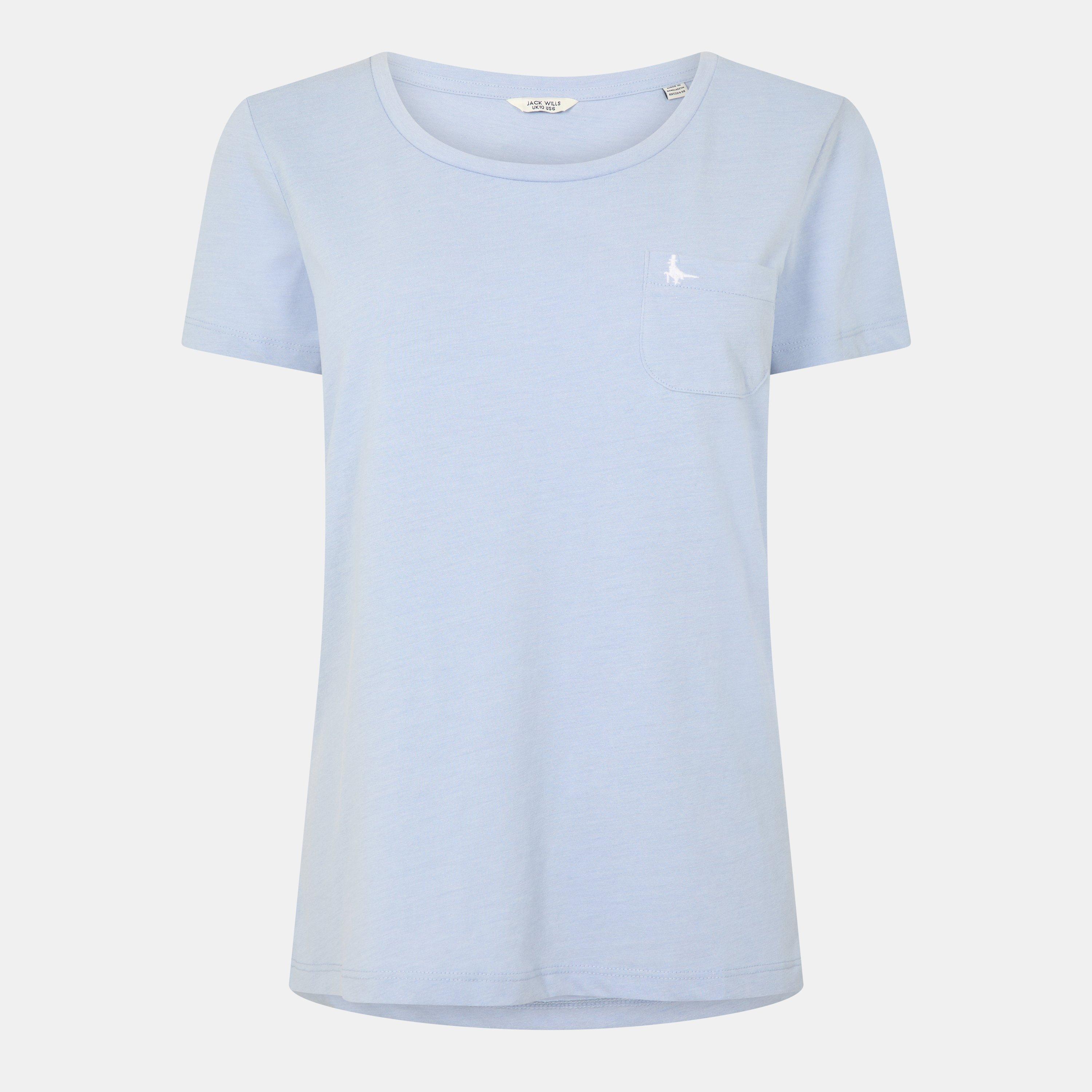 Jack Wills Womens Fullford Pocket T-Shirt (Blue) Sports Direct