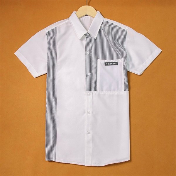 Áo sơ mi nam tay ngắn tay dài sọc thombrowne lụa cotton họa tiết cao cấp trẻ trung