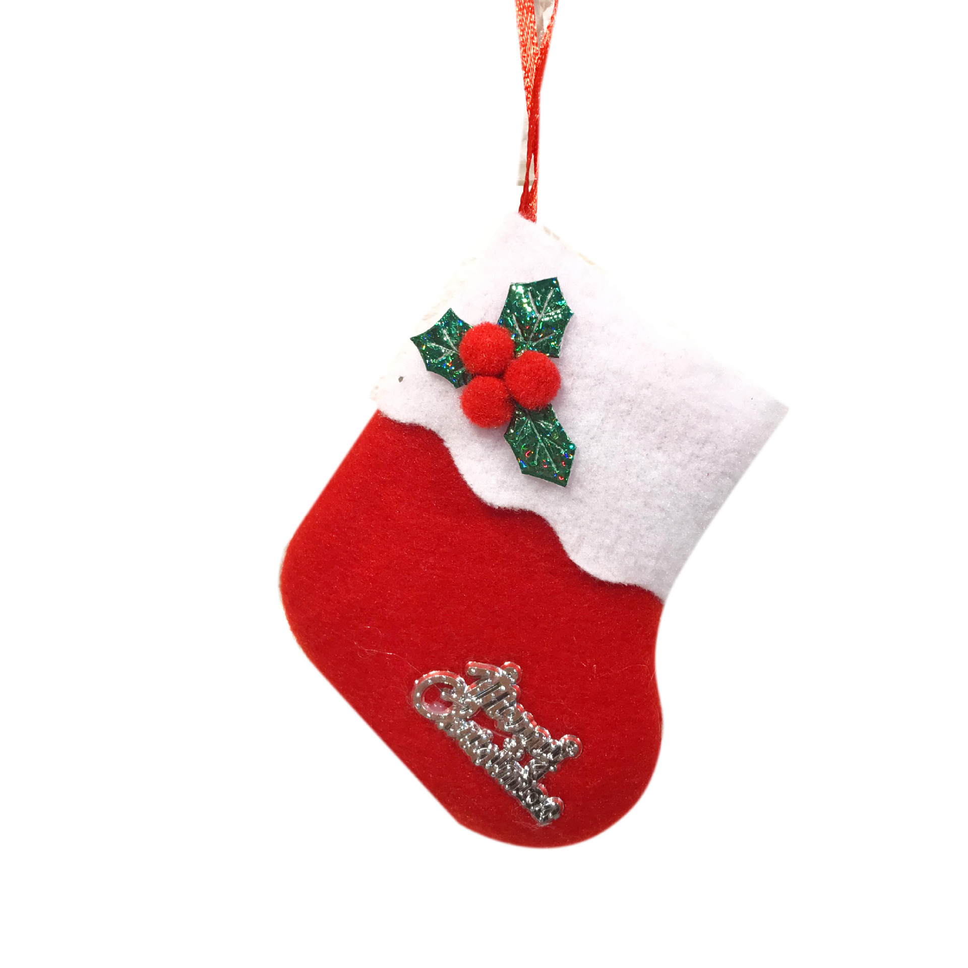 Phụ kiện trang trí noel, giáng sinh vui vẻ, phụ kiện trang trí treo cây thông noel, tất giáng sinh treo cây thông