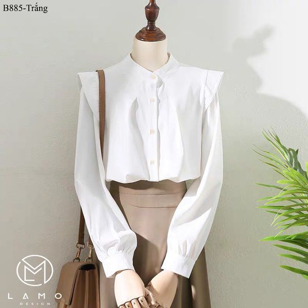Áo sơ mi công sở nữ lụa Hawai sang trọng -B885