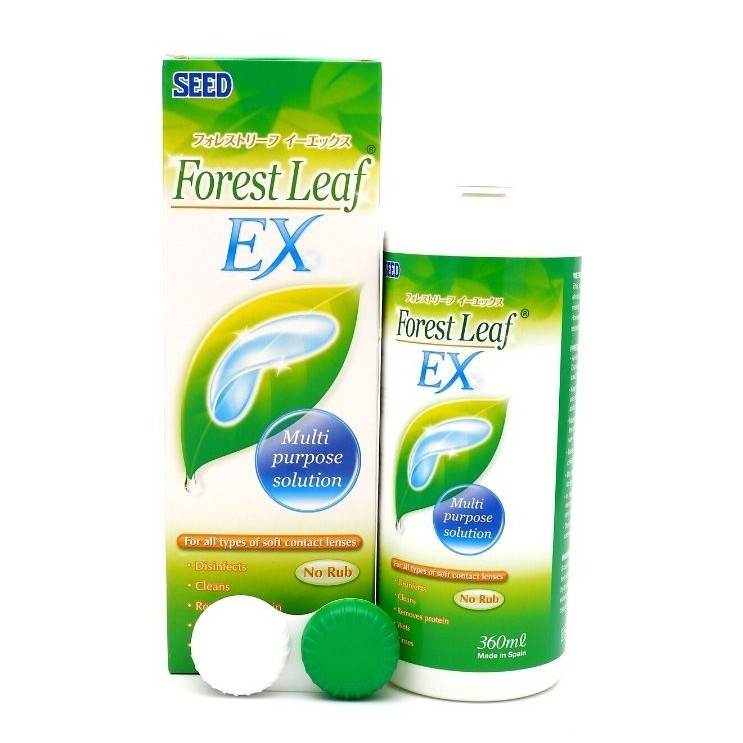 Nước ngâm lens SEED Forest leaf EX - 360ml (Dung dịch rửa kính áp tròng mềm)